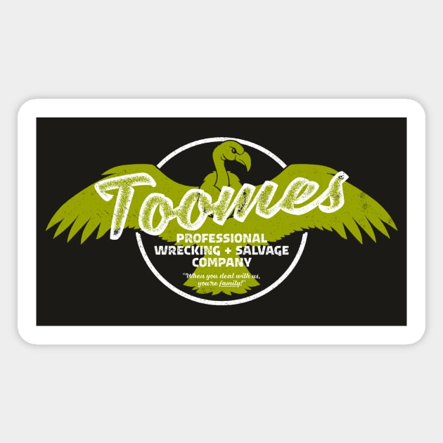 Toomes Wrecking Sticker by blairjcampbell